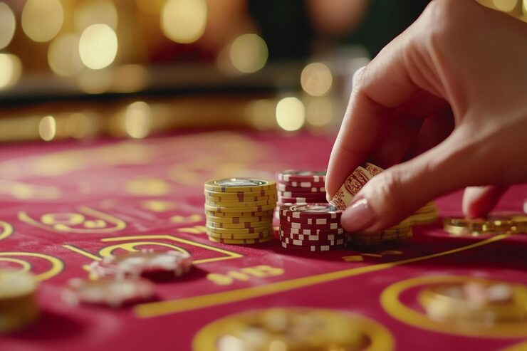 ratu123 slot Sic Bo mobile interface showing bet slip and live dealer video